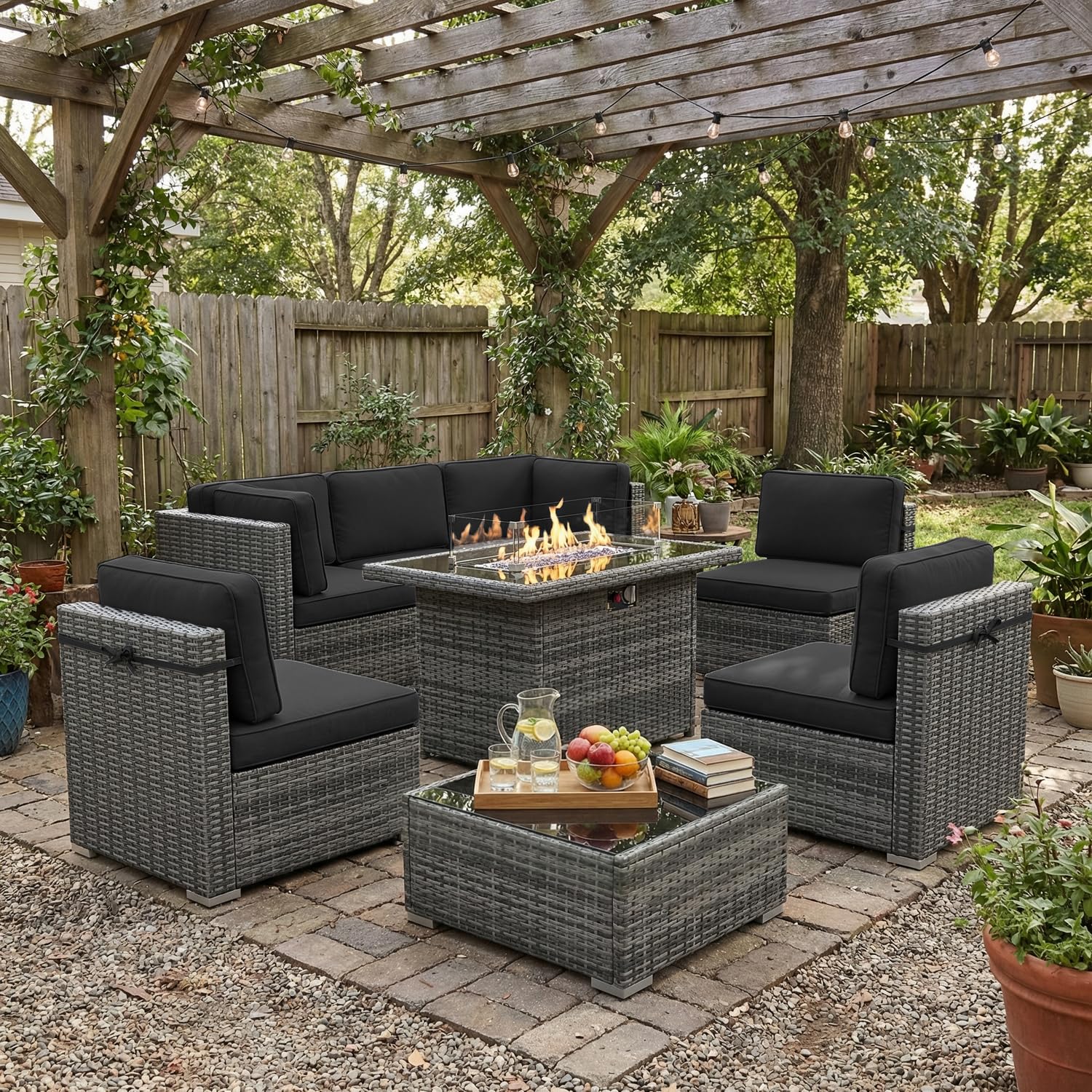 Outdoor Furniture Ideas - 8 Piece Patio Furniture Set with
