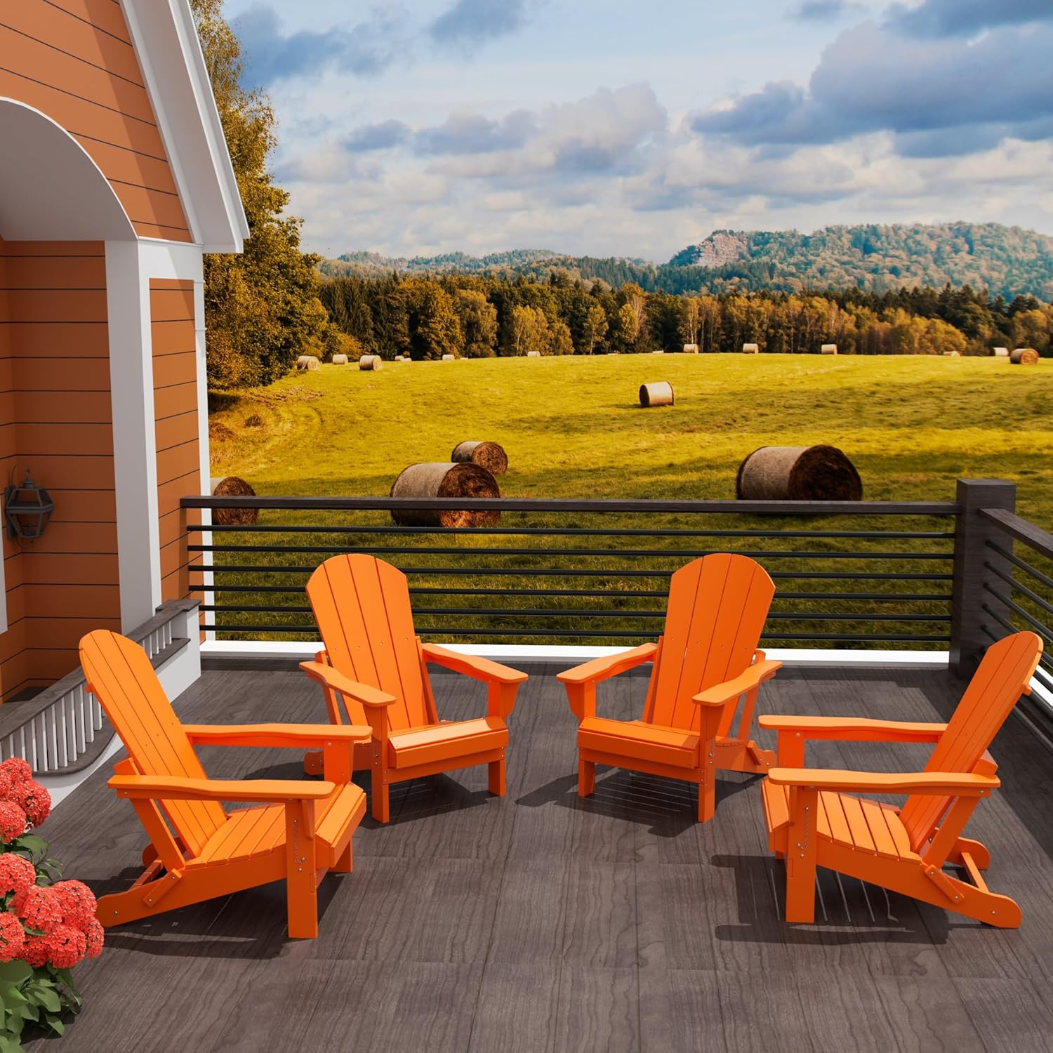Outdoor Furniture Polywood - HDPE Laguna Outdoor Folding Poly Adirondack