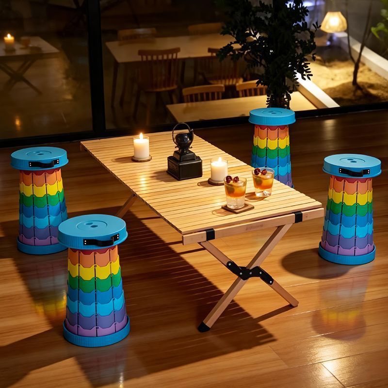 Outdoor Furniture Polywood - 2026 1PC Rainbow Folding Stool Adjustable