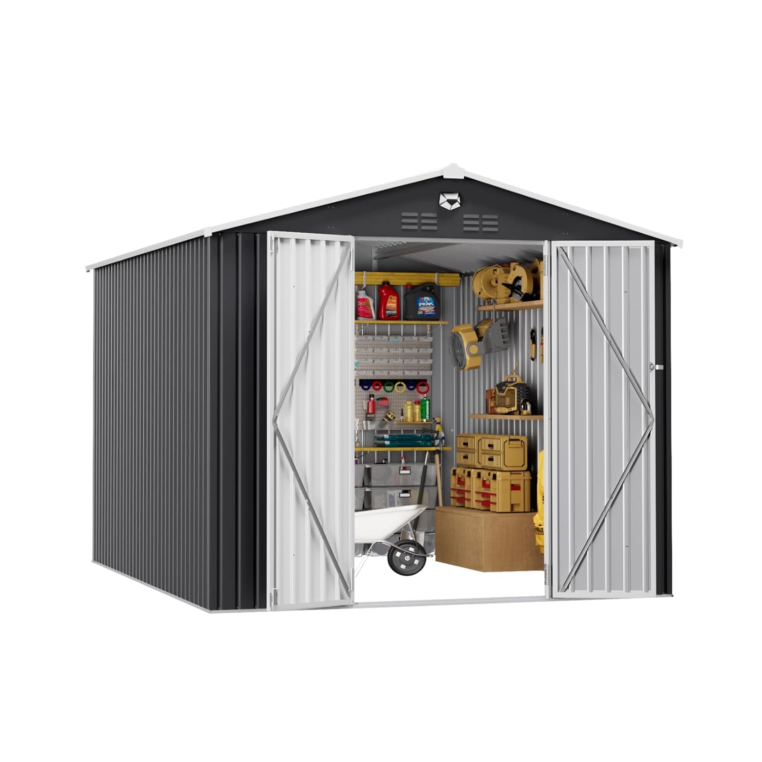 Outdoor Furniture Ideas - 10x12 FT Metal Outdoor Storage Shed