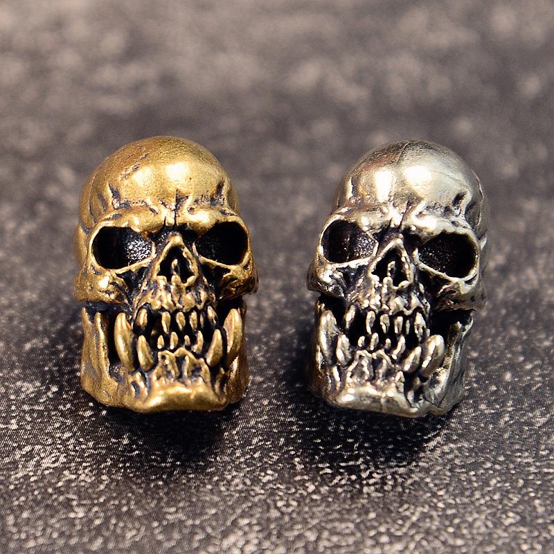 Outdoor Furniture Diy - 2Pcs Skull Head Brass Knife Bead