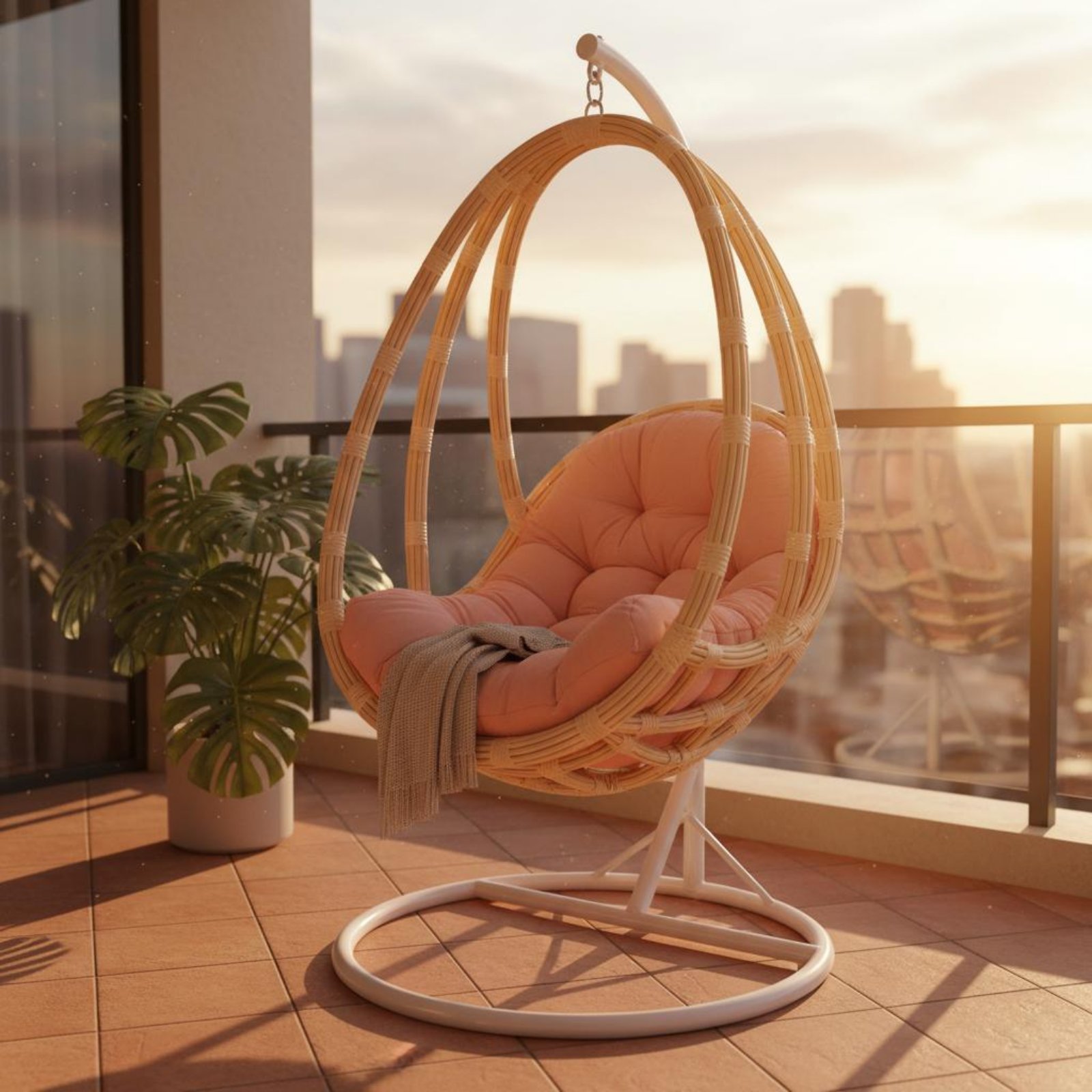 Outdoor Furniture Easy To Clean - Hanging Oval Chair Pad Easy to