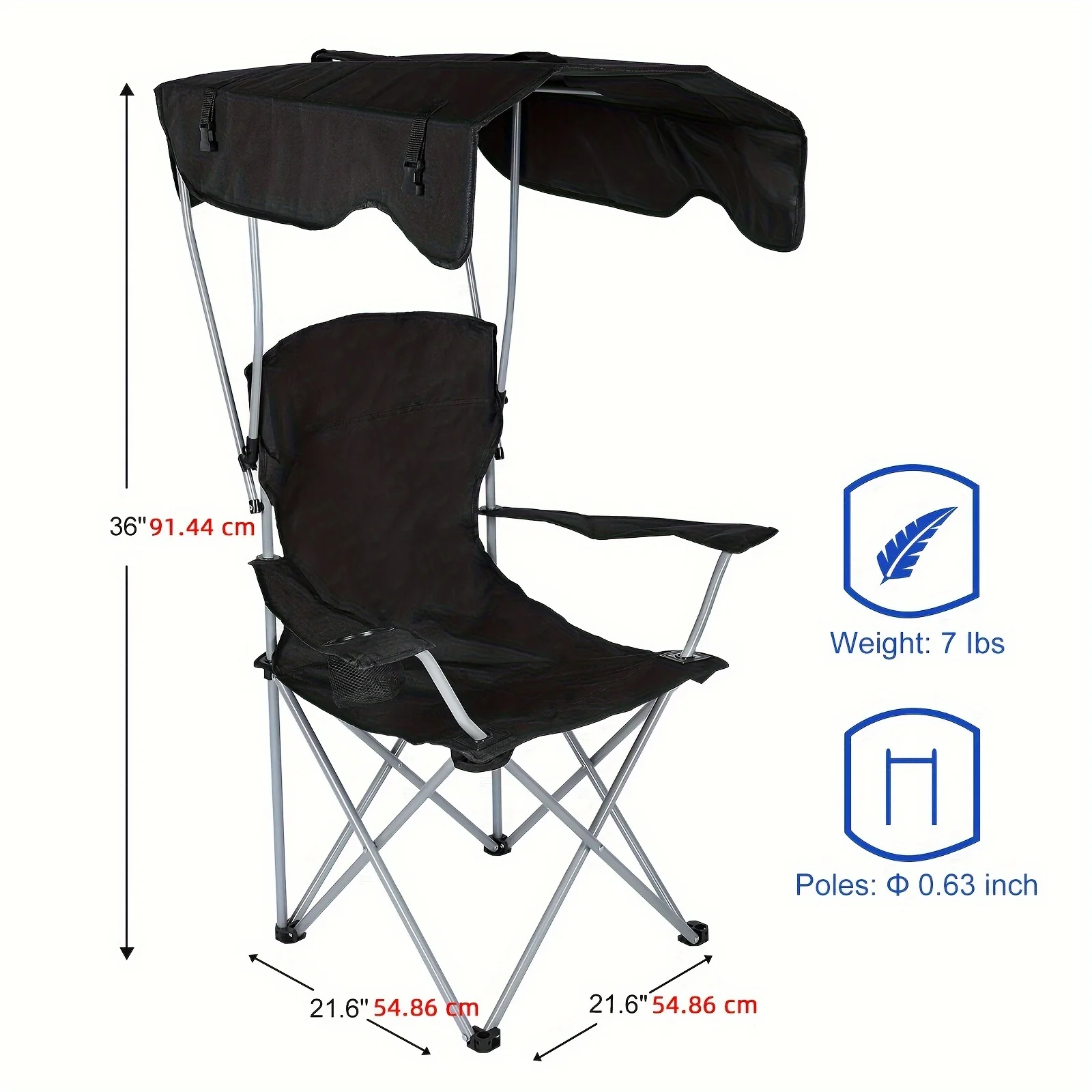 Outdoor Furniture Ideas - Canopy Lounge Chair with Sunshade for