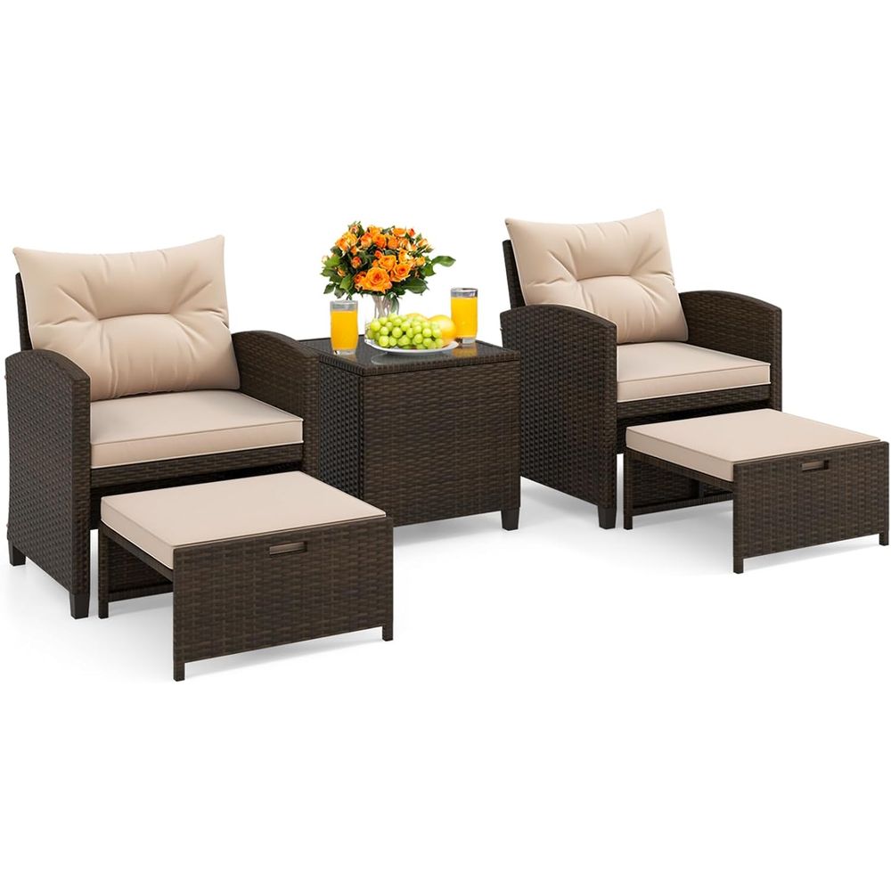 Outdoor Furniture Table And Chairs - 5-Piece Outdoor Patio Furniture Set with