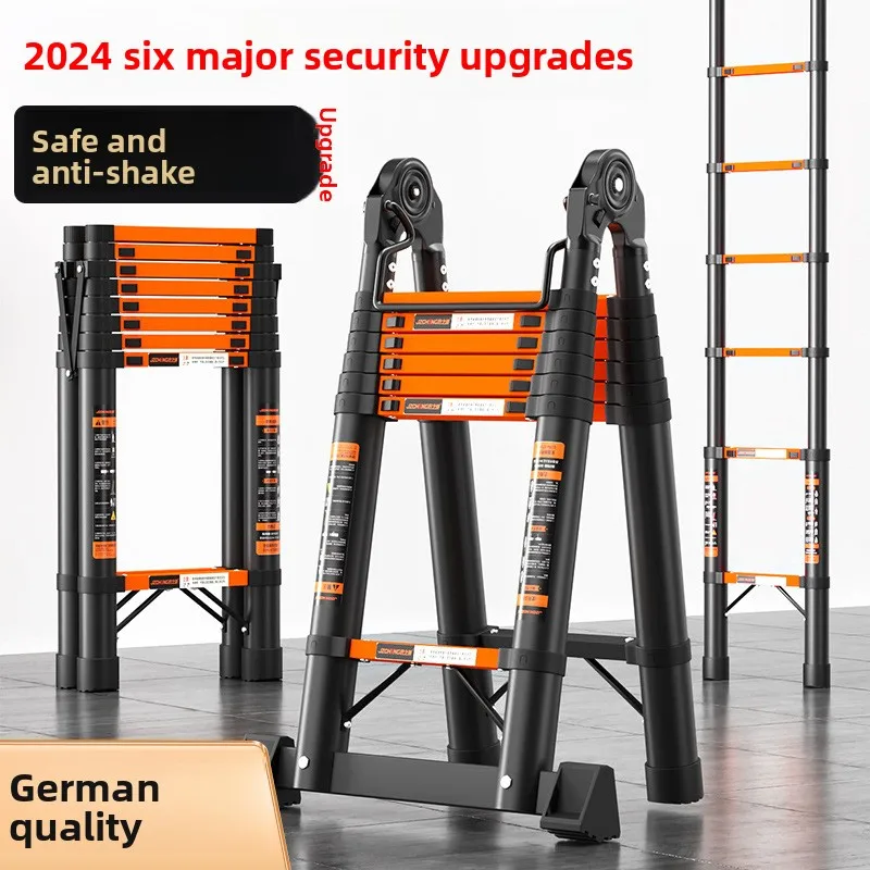 Outdoor Furniture Ideas - Thickened carbon steel telescopic ladder Multifunctional