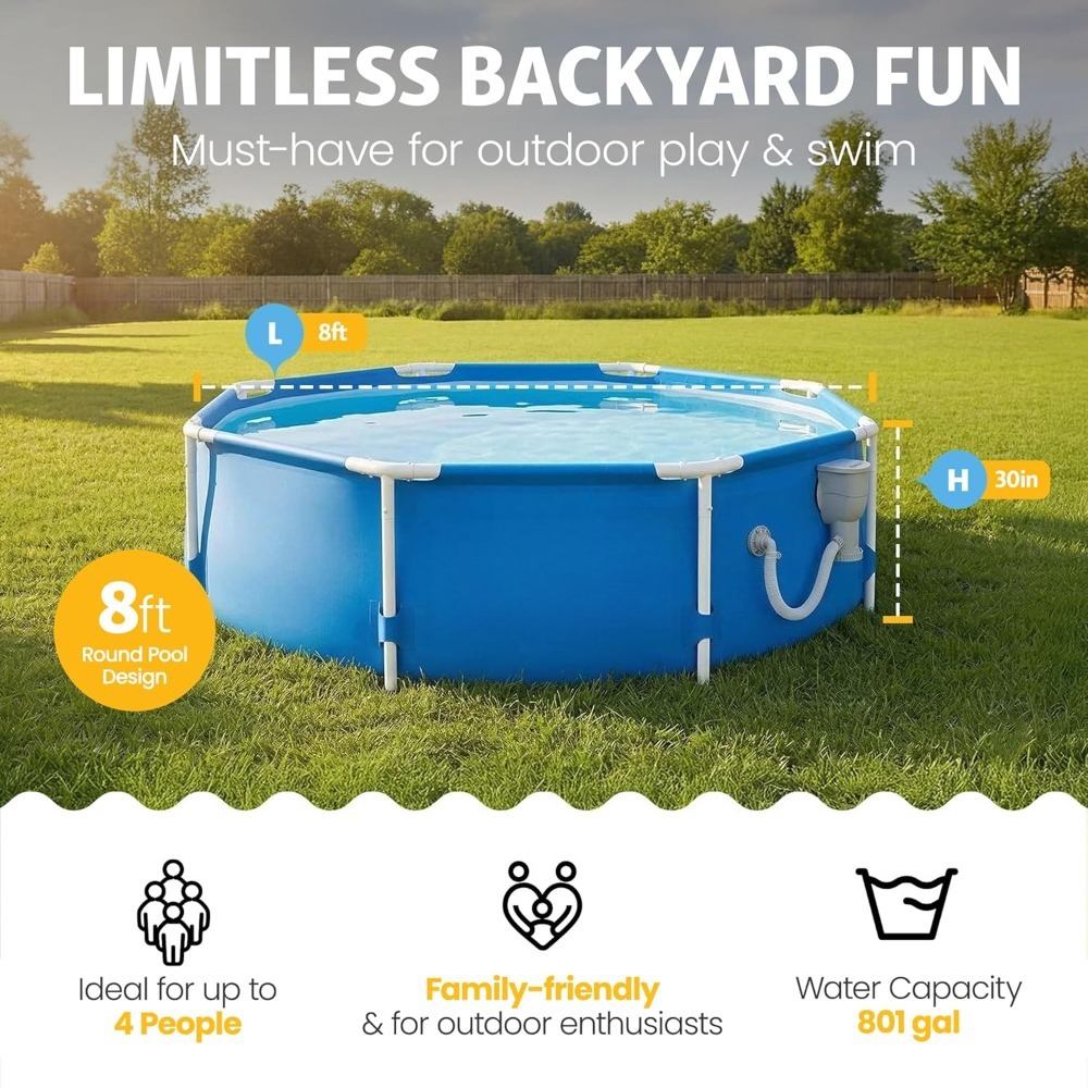 8ft Round Above Ground Swimmin – Outdoor Furniture Types Bewertung und Preis