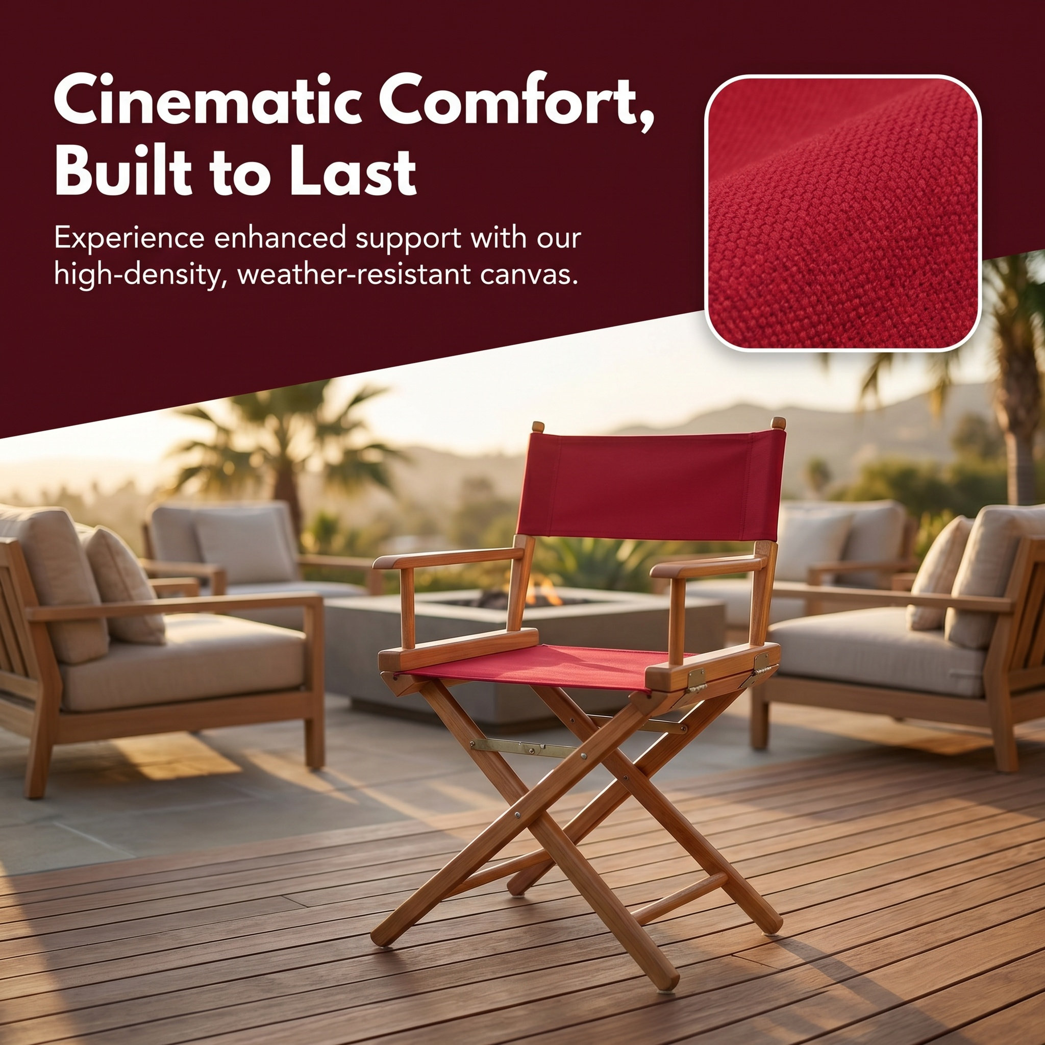 1Set Directors Chair Replaceme – Outdoor Furniture Easy To Clean Bewertung und Preis