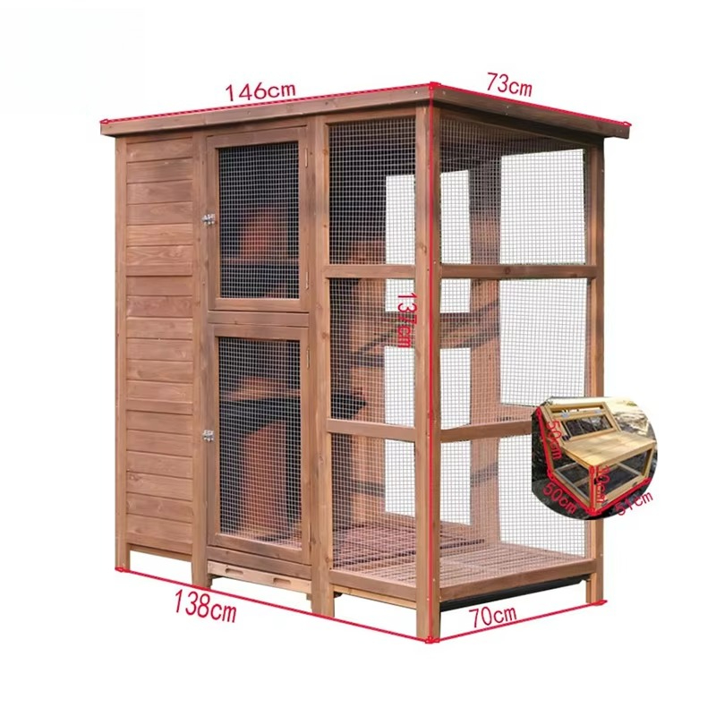 Large Wooden Bird Aviary Cage  – Outdoor Furniture Easy To Clean Bewertung und Preis