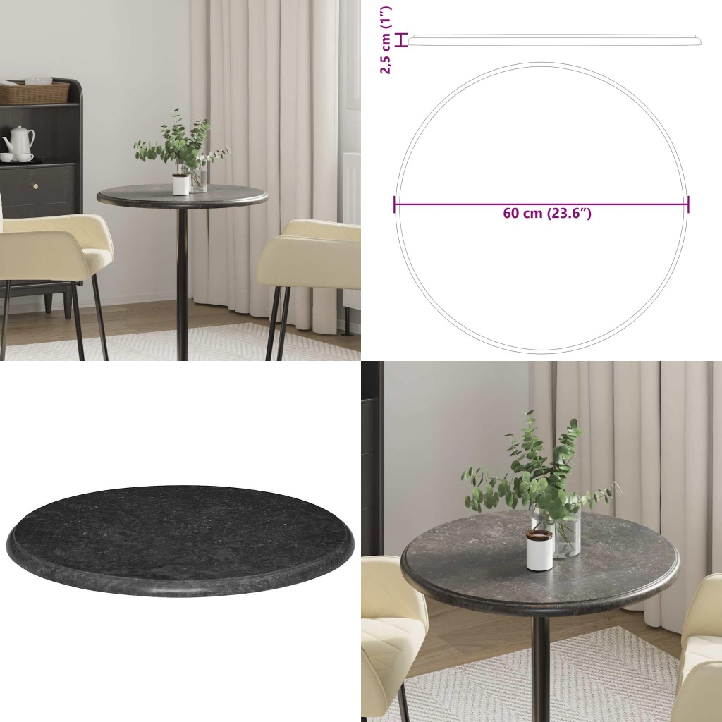 Black Marble Table Top 23.6x1i – Outdoor Furniture Easy To Clean Bewertung und Preis