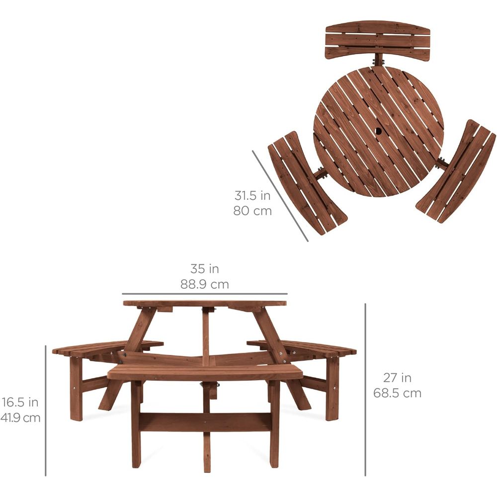 6-Person Circular Outdoor Wood – Outdoor Furniture Diy Bewertung und Preis
