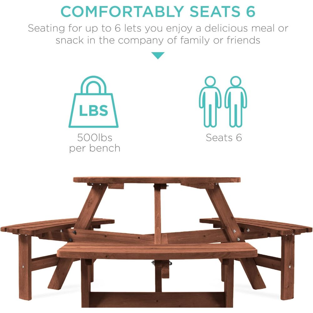 6-Person Circular Outdoor Wood – Outdoor Furniture Diy Bewertung und Preis