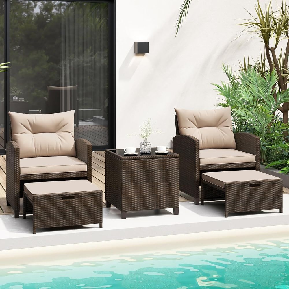 5-Piece Outdoor Patio Furnitur – Outdoor Furniture Table And Chairs Bewertung und Preis