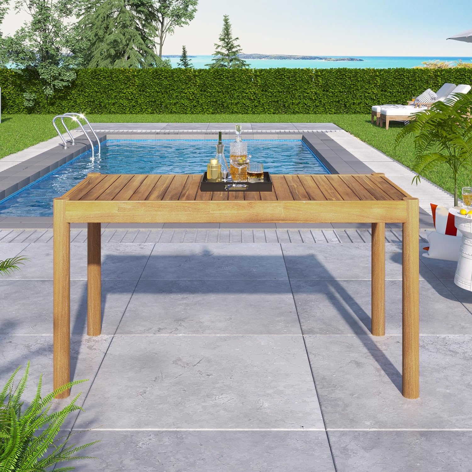 Solid Acacia Wood Outdoor Dini – Outdoor Furniture Easy To Clean Bewertung und Preis
