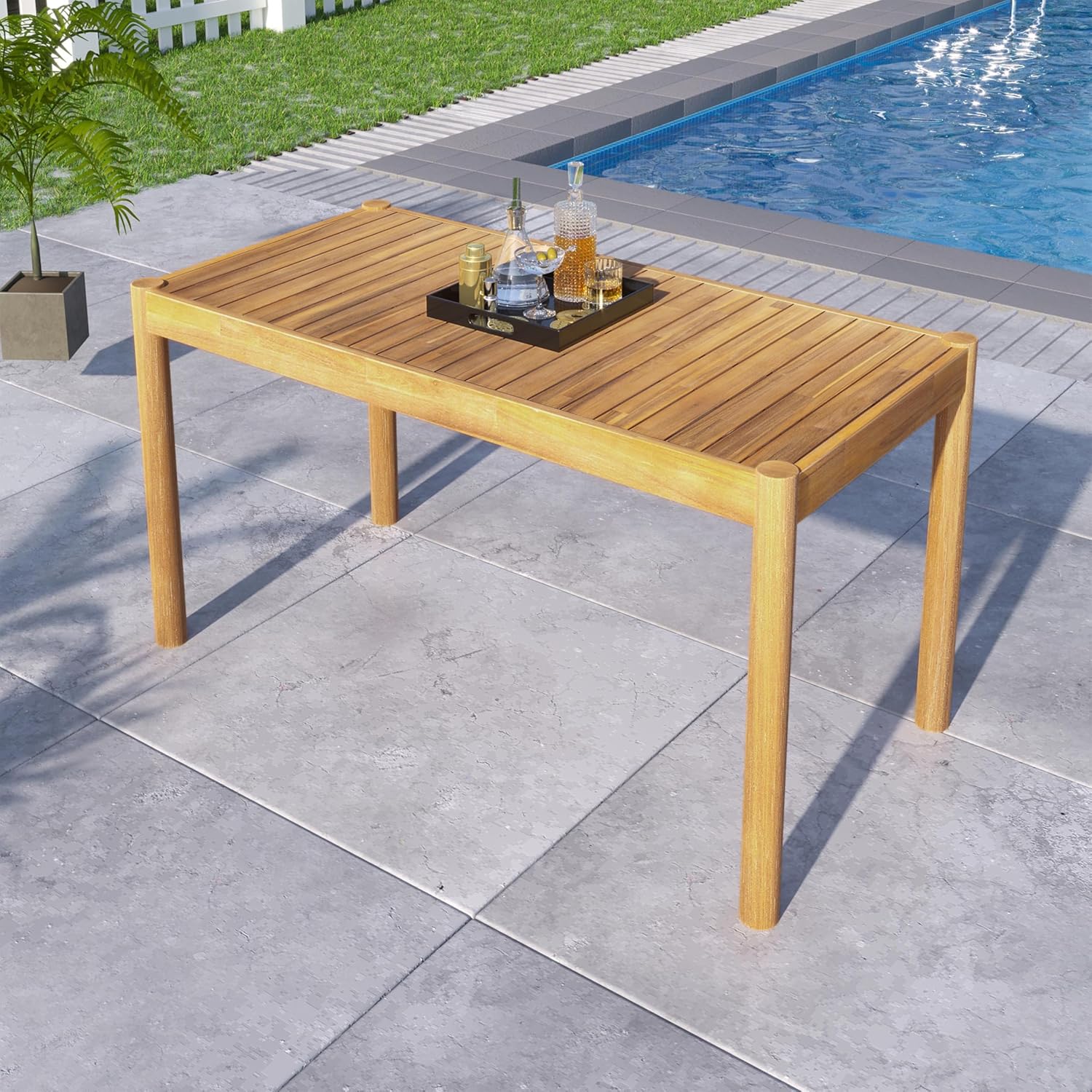 Solid Acacia Wood Outdoor Dini – Outdoor Furniture Easy To Clean Bewertung und Preis