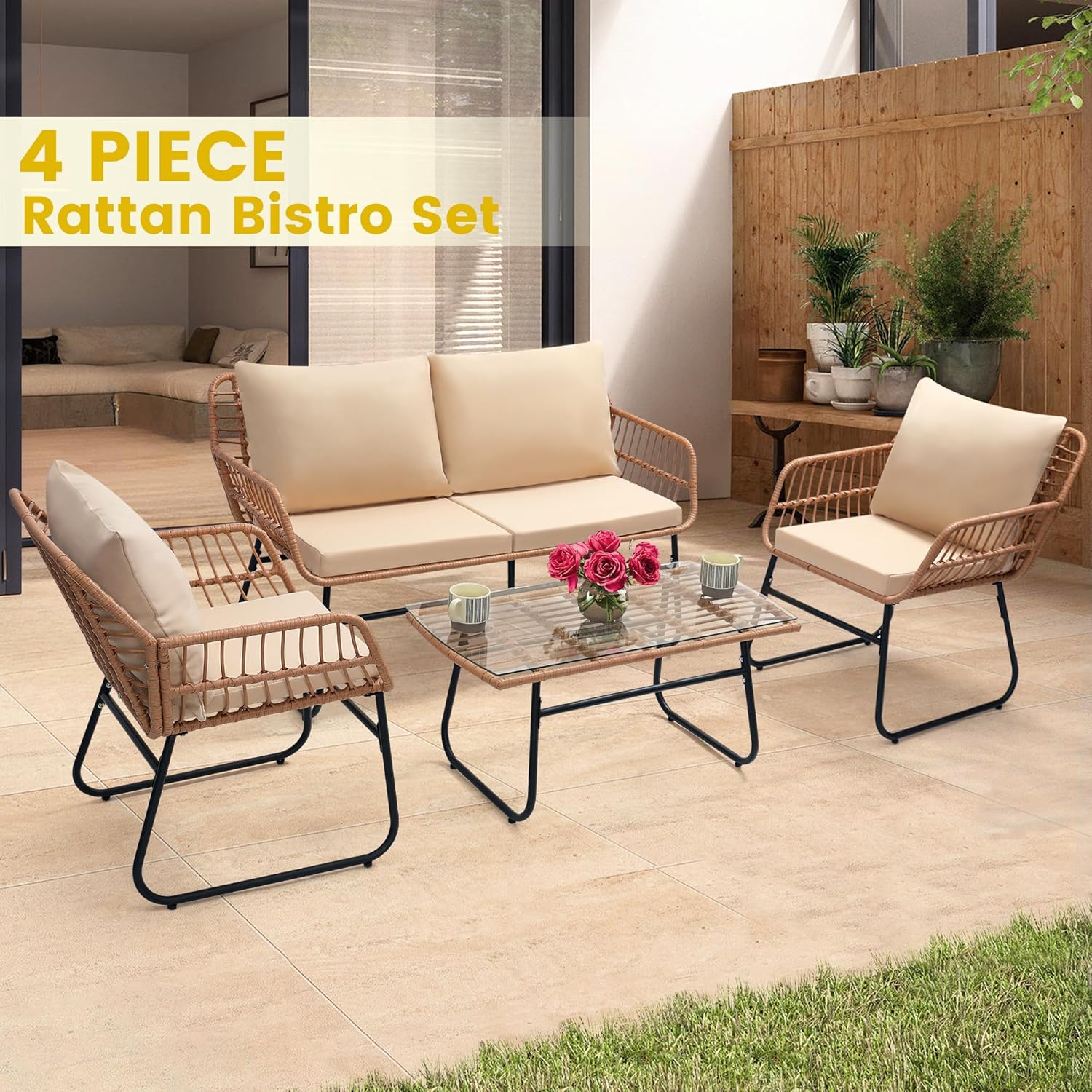4 Piece Patio Bistro Outdoor F – Outdoor Furniture Ideas Bewertung und Preis