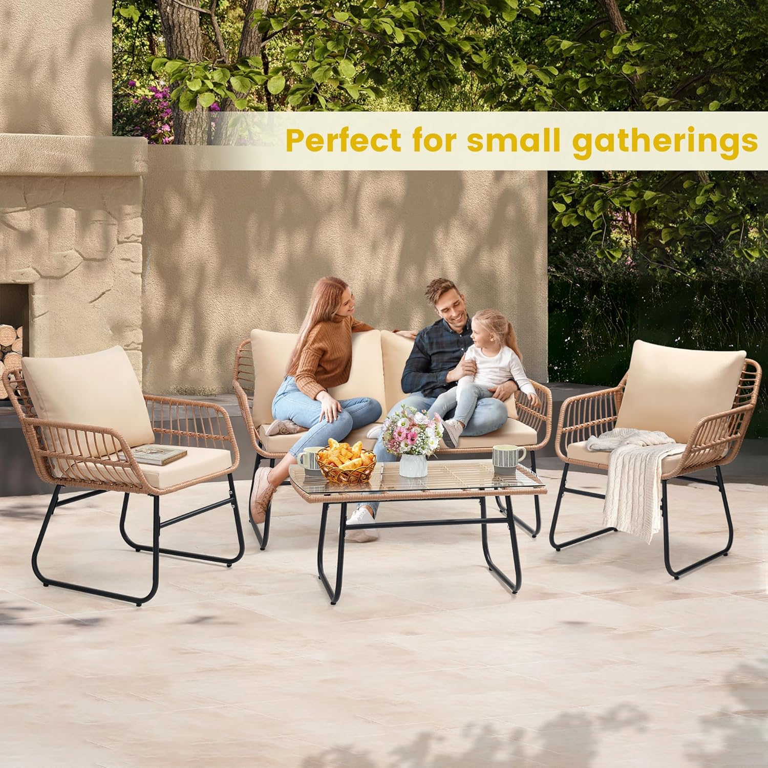 4 Piece Patio Bistro Outdoor F – Outdoor Furniture Ideas Bewertung und Preis