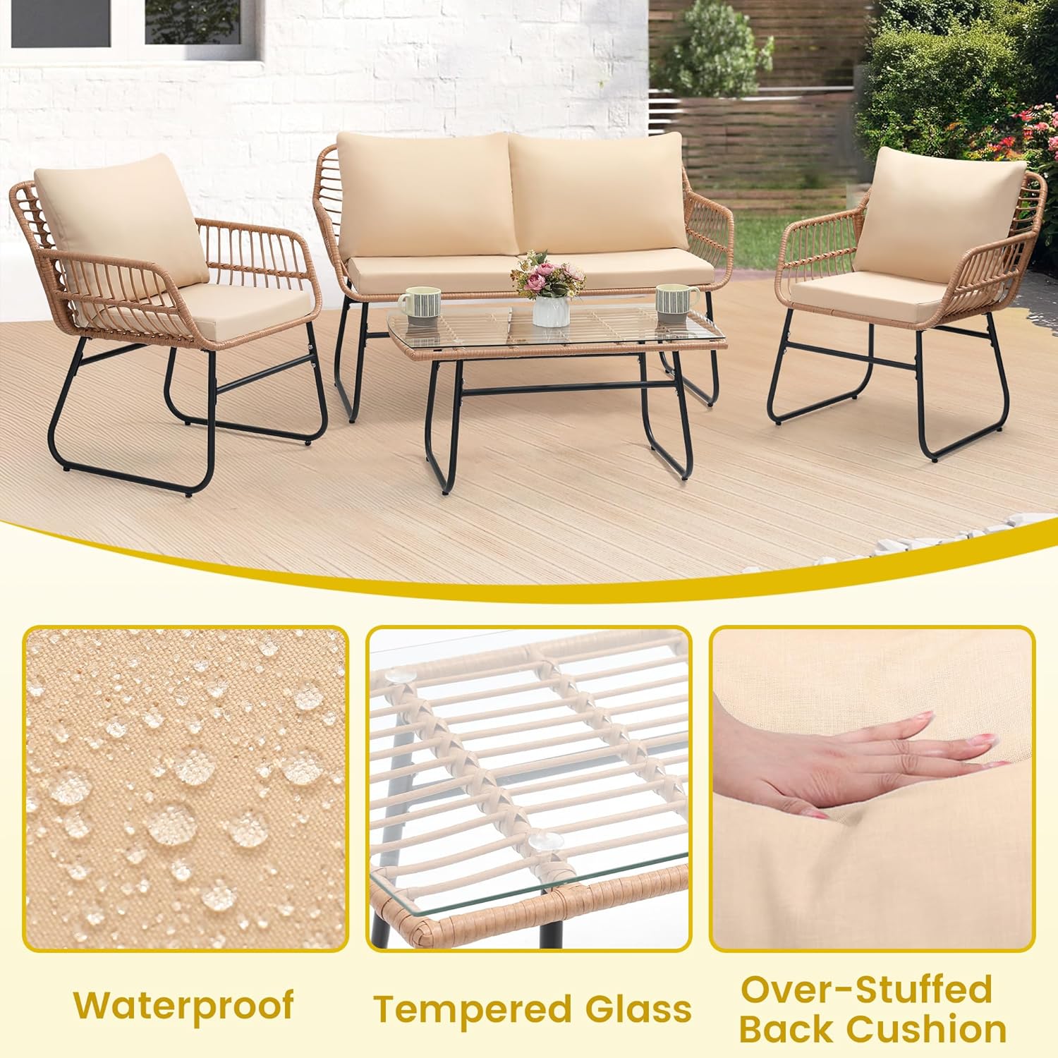 4 Piece Patio Bistro Outdoor F – Outdoor Furniture Ideas Bewertung und Preis