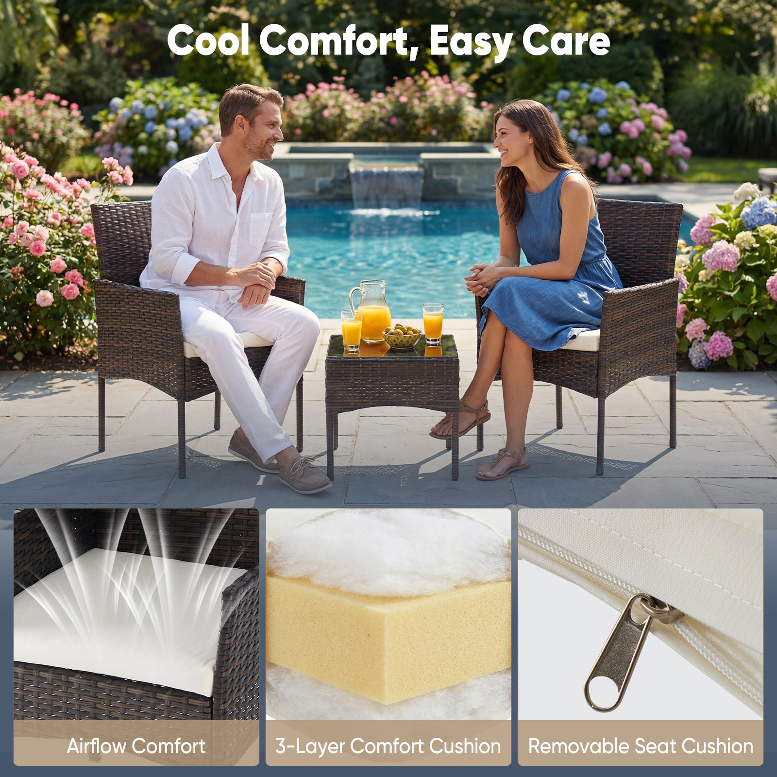 JHK Large Size 3 Pieces Outdoo – Outdoor Furniture Ideas Bewertung und Preis