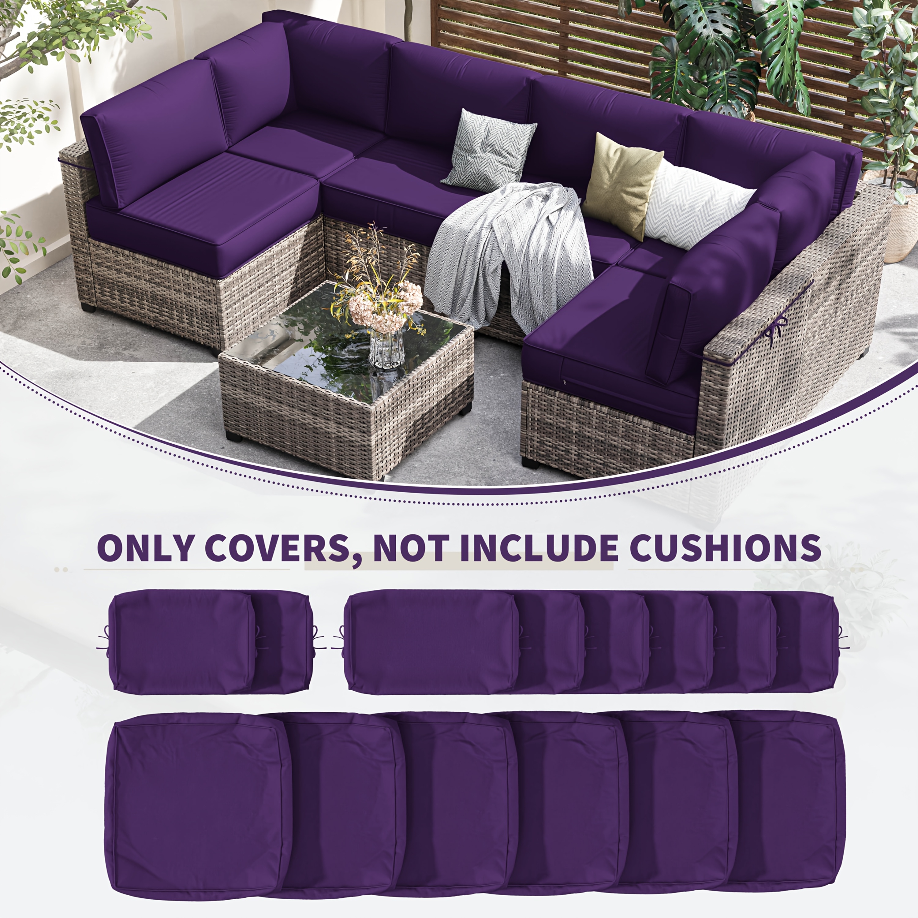 14pcs Outdoor Cushion Covers - – Outdoor Furniture Easy To Clean Bewertung und Preis