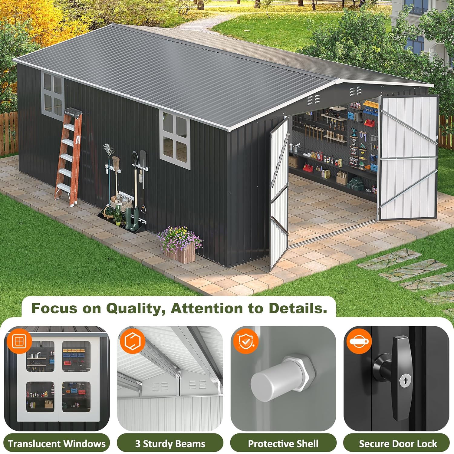 12x18 FT Outdoor Storage Shed, – Outdoor Furniture Ideas Bewertung und Preis