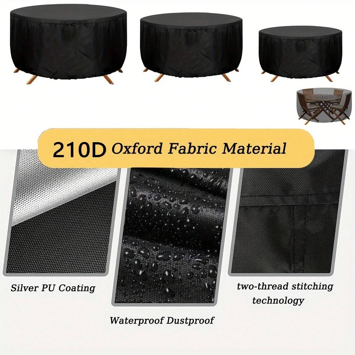 Waterproof Round Patio Furnitu – Outdoor Furniture Table And Chairs Bewertung und Preis
